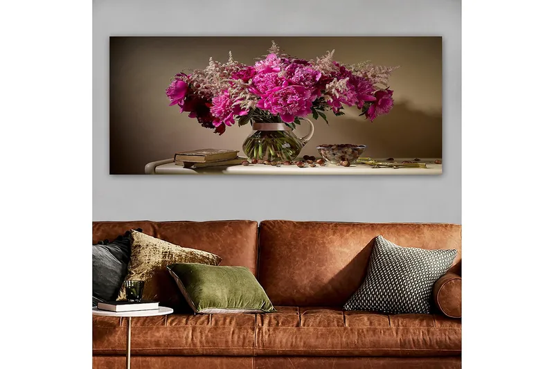 Canvasbillede YTY Floral & Botanical Flerfarvet - 120x50 cm - Boligtilbehør - Billeder & kunst - Billeder på lærred