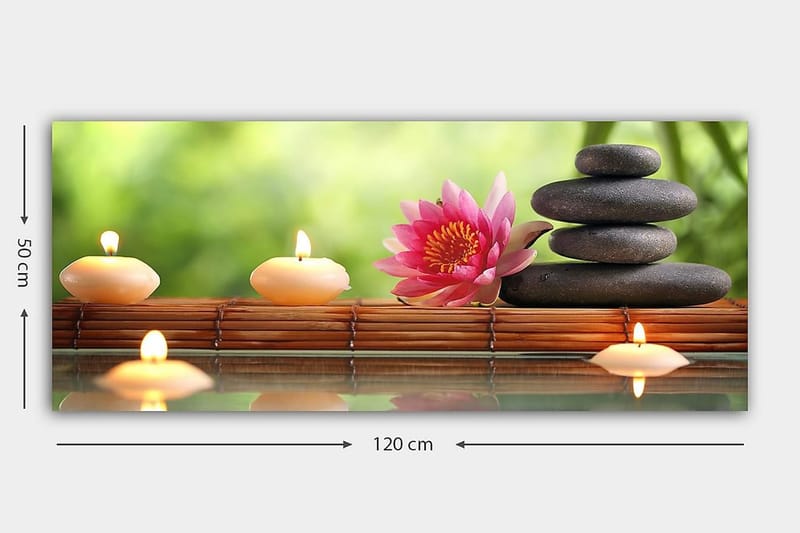 Canvasbillede YTY Floral & Botanical Flerfarvet - 120x50 cm - Boligtilbehør - Billeder & kunst - Billeder på lærred