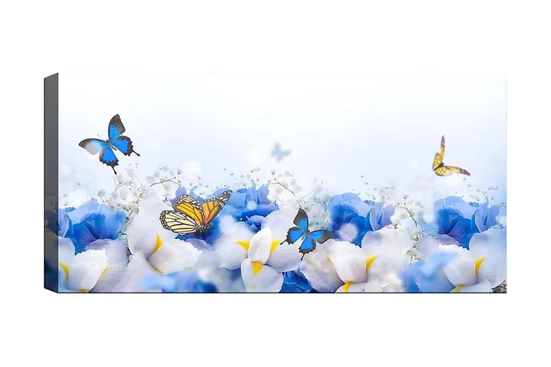 Canvasbillede YTY Floral & Botanical Flerfarvet, 120x50 cm