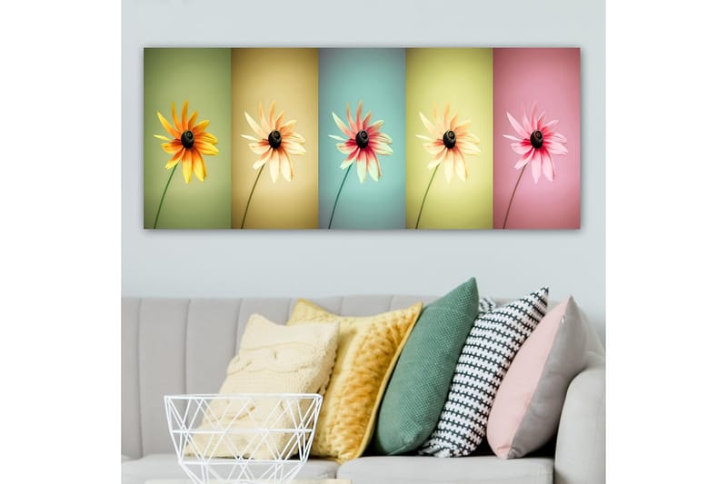 Canvasbillede YTY Floral & Botanical Flerfarvet - 120x50 cm - Boligtilbehør - Billeder & kunst - Billeder på lærred