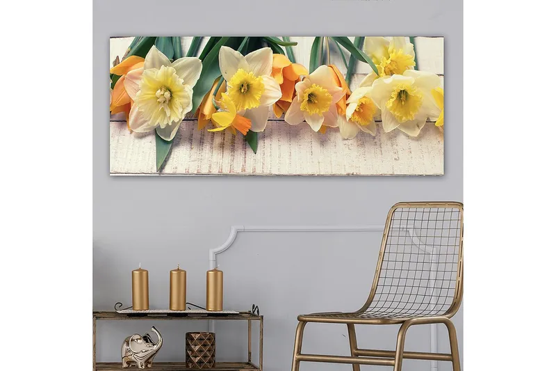 Canvasbillede YTY Floral & Botanical Flerfarvet - 120x50 cm - Boligtilbehør - Billeder & kunst - Billeder på lærred