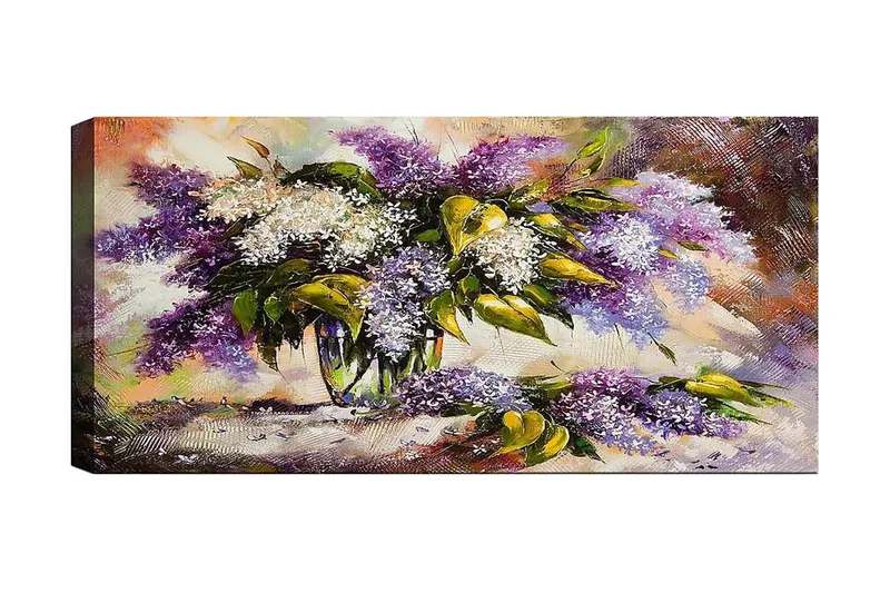 Canvasbillede YTY Floral & Botanical Flerfarvet, 120x50 cm