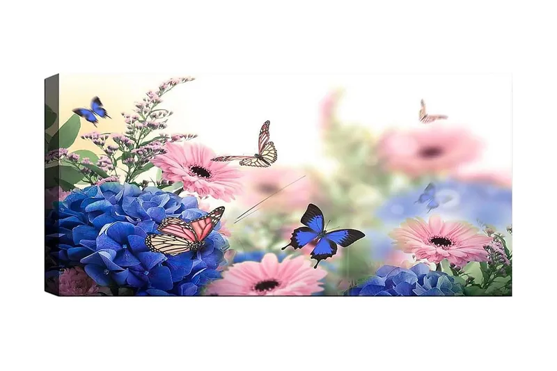 Canvasbillede YTY Floral & Botanical Flerfarvet, 120x50 cm