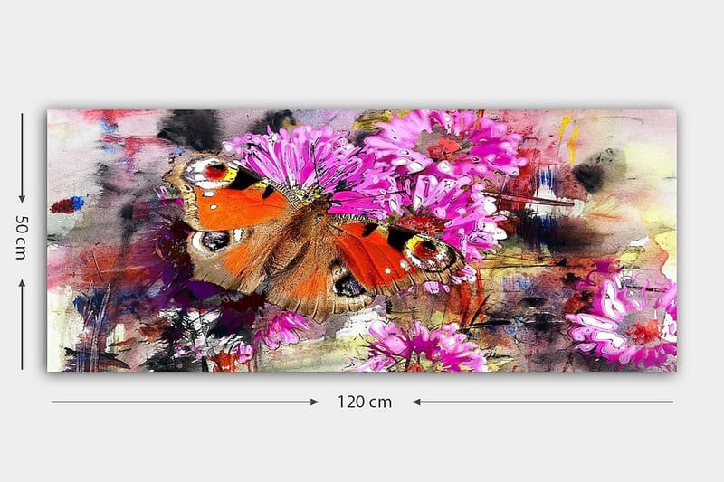Canvasbillede YTY Floral & Botanical Flerfarvet - 120x50 cm - Boligtilbehør - Billeder & kunst - Billeder på lærred