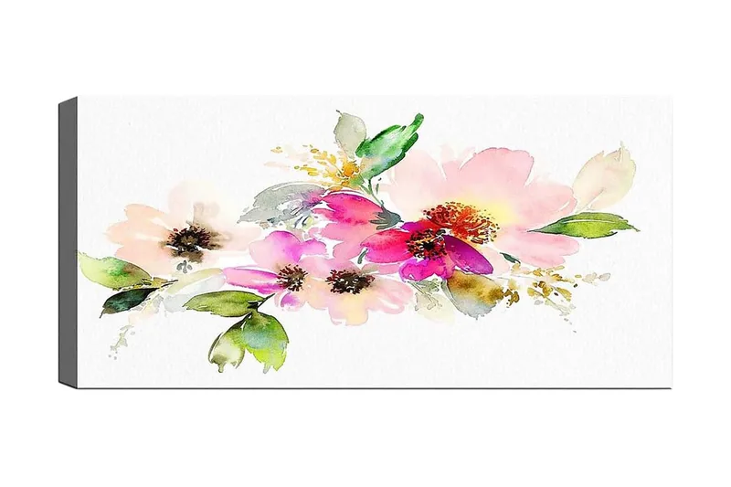 Canvasbillede YTY Floral & Botanical Flerfarvet, 120x50 cm