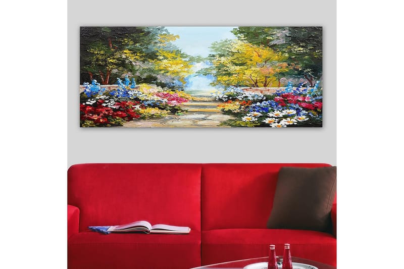 Canvasbillede YTY Floral & Botanical Flerfarvet - 120x50 cm - Boligtilbehør - Billeder & kunst - Billeder på lærred