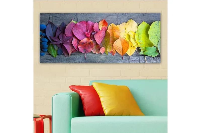Canvasbillede YTY Floral & Botanical Flerfarvet - 120x50 cm - Boligtilbehør - Billeder & kunst - Billeder på lærred
