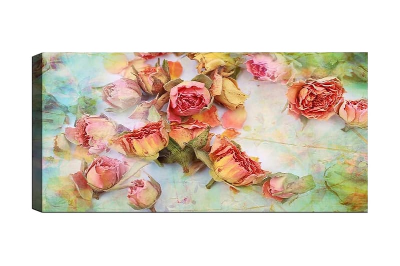 Canvasbillede YTY Floral & Botanical Flerfarvet, 120x50 cm