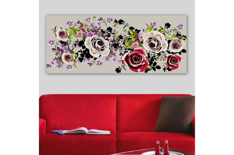 Canvasbillede YTY Floral & Botanical Flerfarvet - 120x50 cm - Boligtilbehør - Billeder & kunst - Billeder på lærred