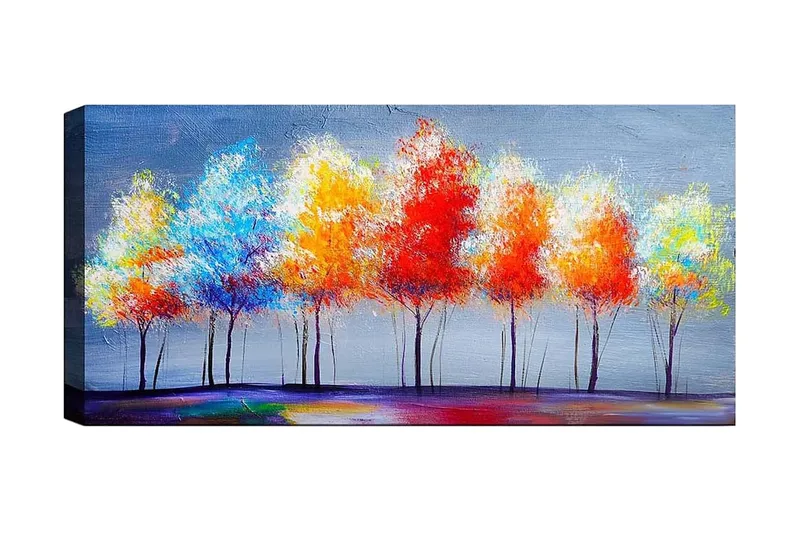 Canvasbillede YTY Floral & Botanical Flerfarvet, 120x50 cm