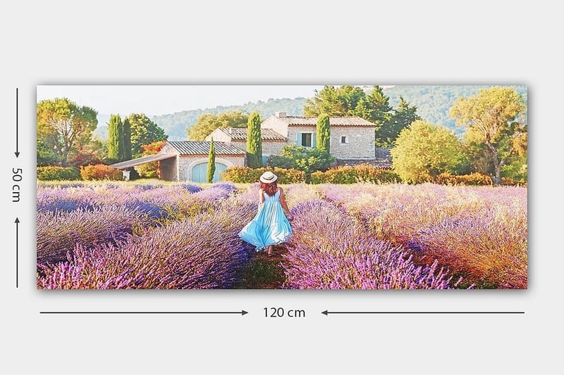 Canvasbillede YTY Floral & Botanical Flerfarvet - 120x50 cm - Boligtilbehør - Billeder & kunst - Billeder på lærred