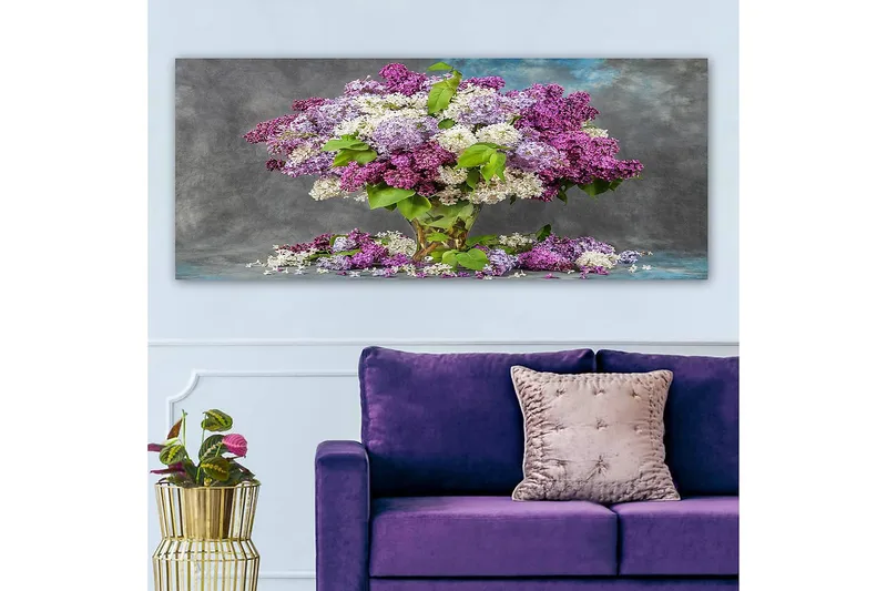 Canvasbillede YTY Floral & Botanical Flerfarvet - 120x50 cm - Boligtilbehør - Billeder & kunst - Billeder på lærred