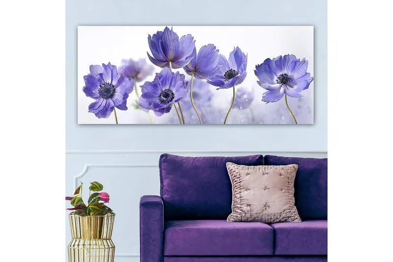 Canvasbillede YTY Floral & Botanical Flerfarvet - 120x50 cm - Boligtilbehør - Billeder & kunst - Billeder på lærred