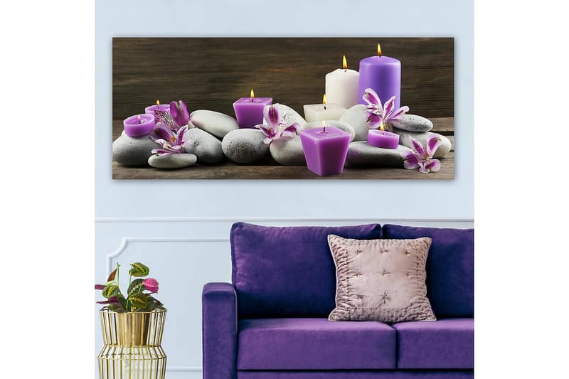 Canvasbillede YTY Floral & Botanical Flerfarvet - 120x50 cm - Boligtilbehør - Billeder & kunst - Billeder på lærred