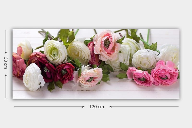 Canvasbillede YTY Floral & Botanical Flerfarvet - 120x50 cm - Boligtilbehør - Billeder & kunst - Billeder på lærred