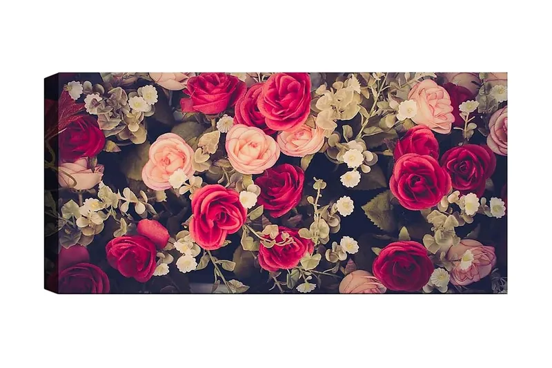 Canvasbillede YTY Floral & Botanical Flerfarvet, 120x50 cm