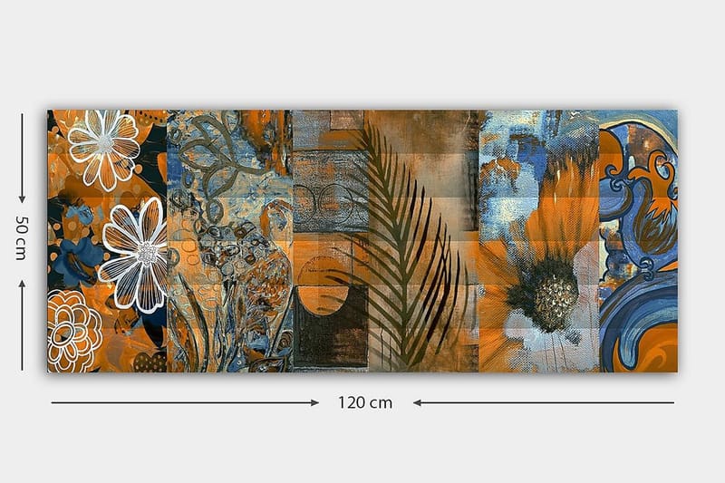 Canvasbillede YTY Floral & Botanical Flerfarvet - 120x50 cm - Boligtilbehør - Billeder & kunst - Billeder på lærred