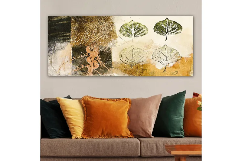 Canvasbillede YTY Floral & Botanical Flerfarvet - 120x50 cm - Boligtilbehør - Billeder & kunst - Billeder på lærred