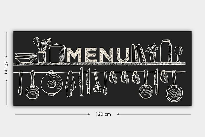 Canvasbillede YTY Food & Beverage Flerfarvet - 120x50 cm - Boligtilbehør - Billeder & kunst - Billeder på lærred
