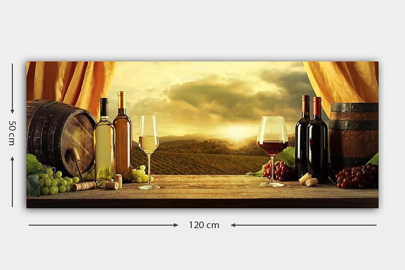 Canvasbillede YTY Food & Beverage Flerfarvet - 120x50 cm - Boligtilbehør - Billeder & kunst - Billeder på lærred