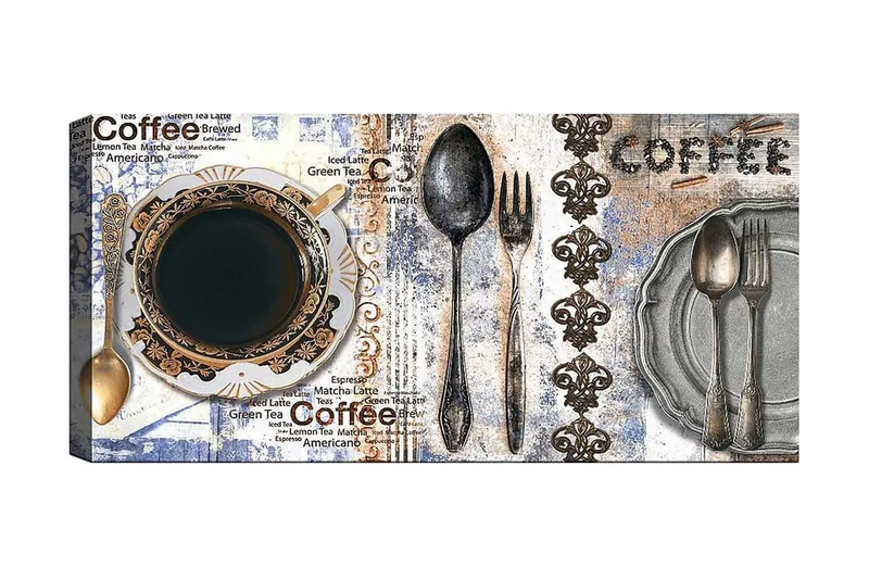 Canvasbillede YTY Food & Beverage Flerfarvet, 120x50 cm