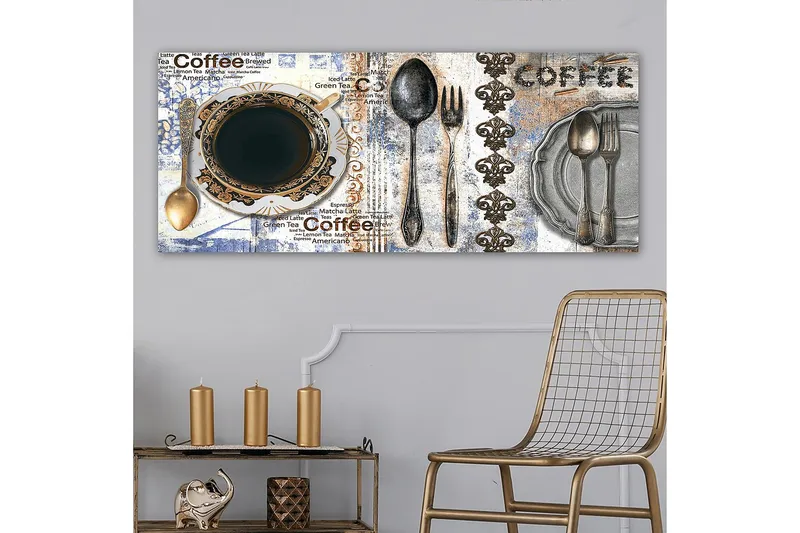 Canvasbillede YTY Food & Beverage Flerfarvet - 120x50 cm - Boligtilbehør - Billeder & kunst - Billeder på lærred