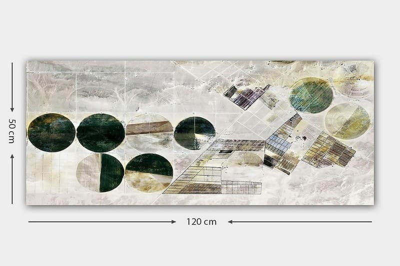Canvasbillede YTY Geometric Flerfarvet - 120x50 cm - Boligtilbehør - Billeder & kunst - Billeder på lærred