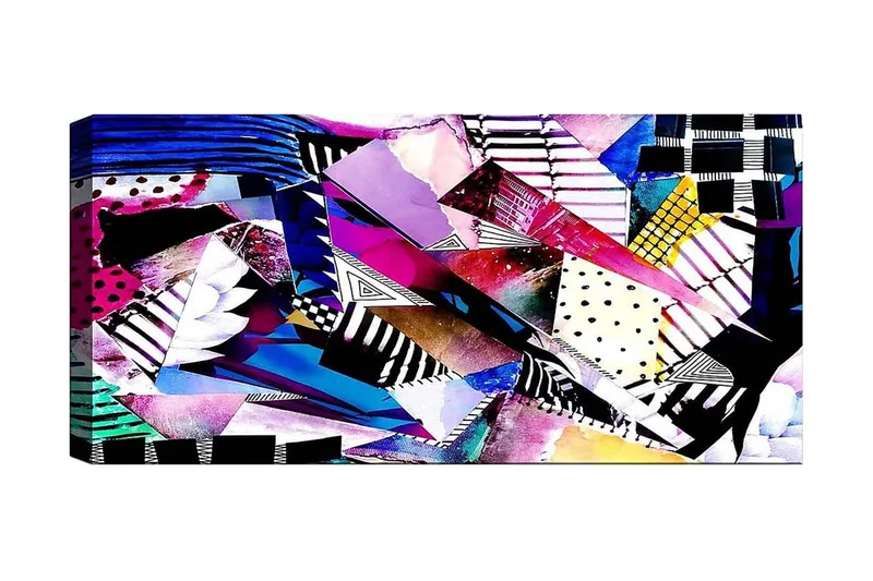 Canvasbillede YTY Geometric Flerfarvet, 120x50 cm