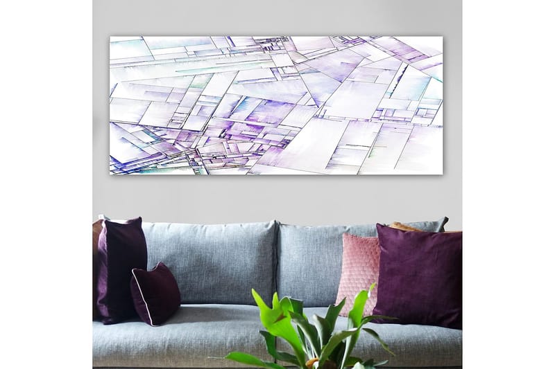 Canvasbillede YTY Geometric Flerfarvet - 120x50 cm - Boligtilbehør - Billeder & kunst - Billeder på lærred