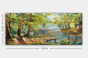 Canvasbillede YTY Landscape & Nature Flerfarvet - 120x50 cm - Boligtilbehør - Billeder & kunst - Billeder på lærred
