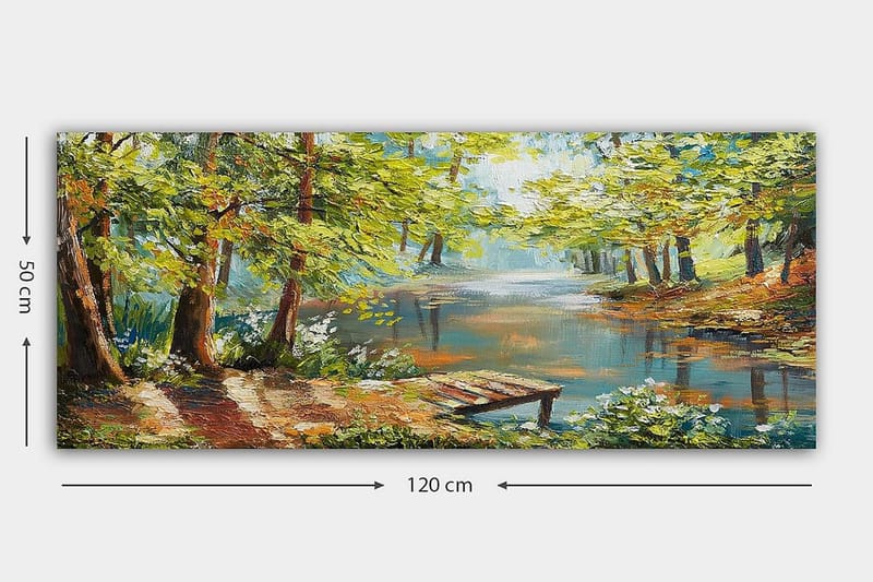 Canvasbillede YTY Landscape & Nature Flerfarvet - 120x50 cm - Boligtilbehør - Billeder & kunst - Billeder på lærred