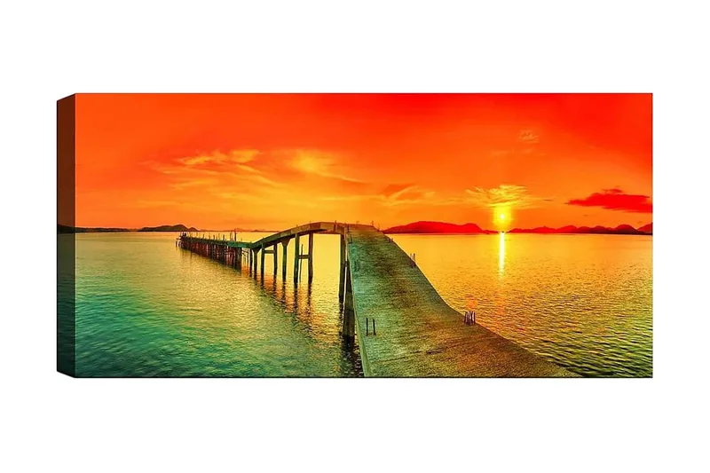 Canvasbillede YTY Landscape & Nature Flerfarvet, 120x50 cm