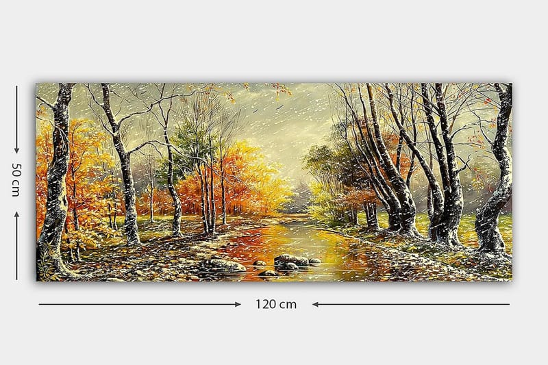 Canvasbillede YTY Landscape & Nature Flerfarvet - 120x50 cm - Boligtilbehør - Billeder & kunst - Billeder på lærred