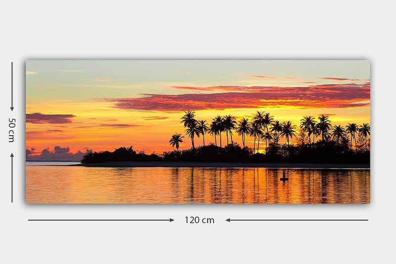 Canvasbillede YTY Landscape & Nature Flerfarvet - 120x50 cm - Boligtilbehør - Billeder & kunst - Billeder på lærred