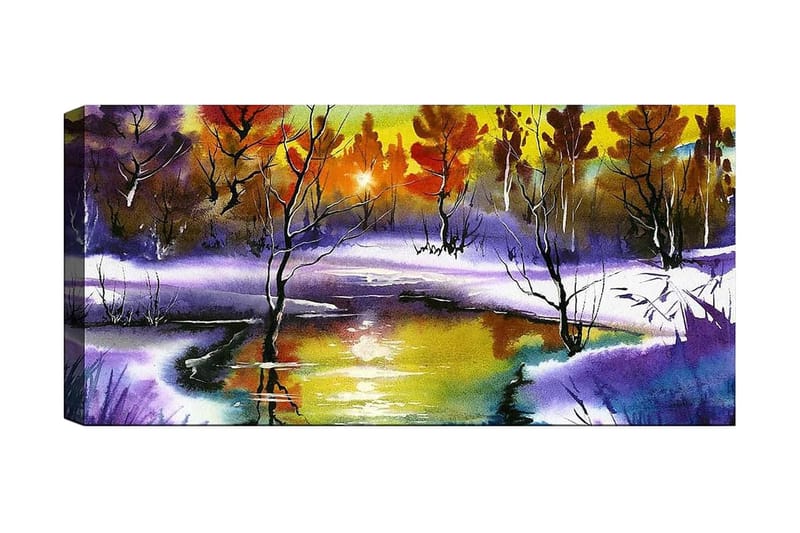 Canvasbillede YTY Landscape & Nature Flerfarvet - 120x50 cm - Boligtilbehør - Billeder & kunst - Billeder på lærred