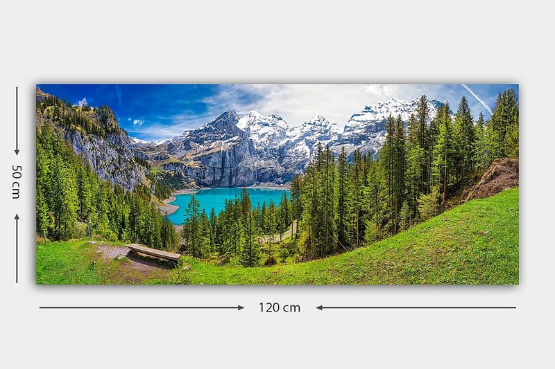 Canvasbillede YTY Landscape & Nature Flerfarvet - 120x50 cm - Boligtilbehør - Billeder & kunst - Billeder på lærred