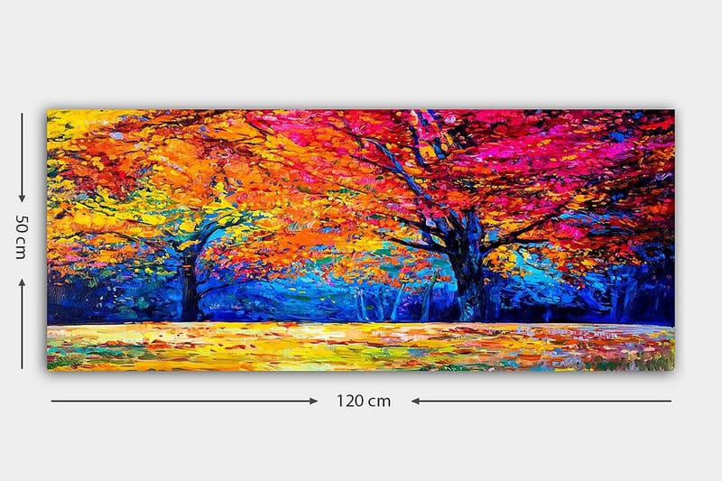 Canvasbillede YTY Landscape & Nature Flerfarvet - 120x50 cm - Boligtilbehør - Billeder & kunst - Billeder på lærred