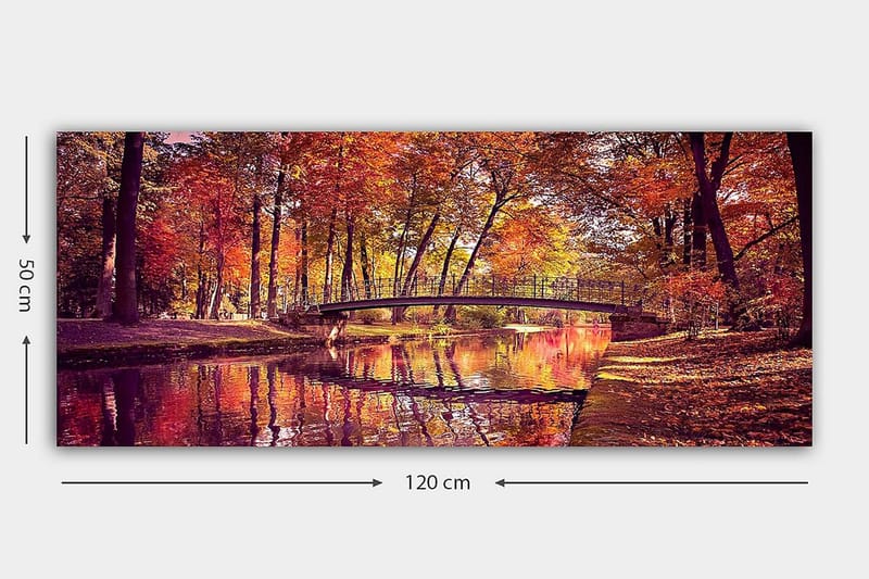 Canvasbillede YTY Landscape & Nature Flerfarvet - 120x50 cm - Boligtilbehør - Billeder & kunst - Billeder på lærred