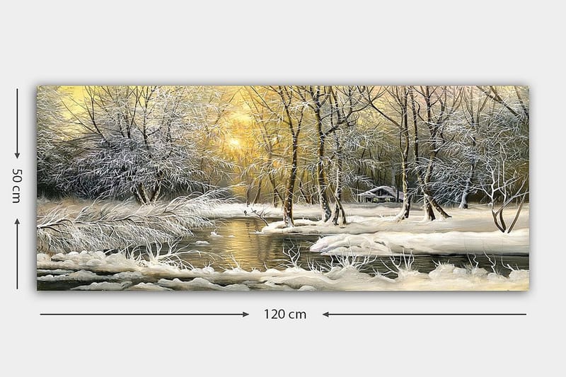 Canvasbillede YTY Landscape & Nature Flerfarvet - 120x50 cm - Boligtilbehør - Billeder & kunst - Billeder på lærred