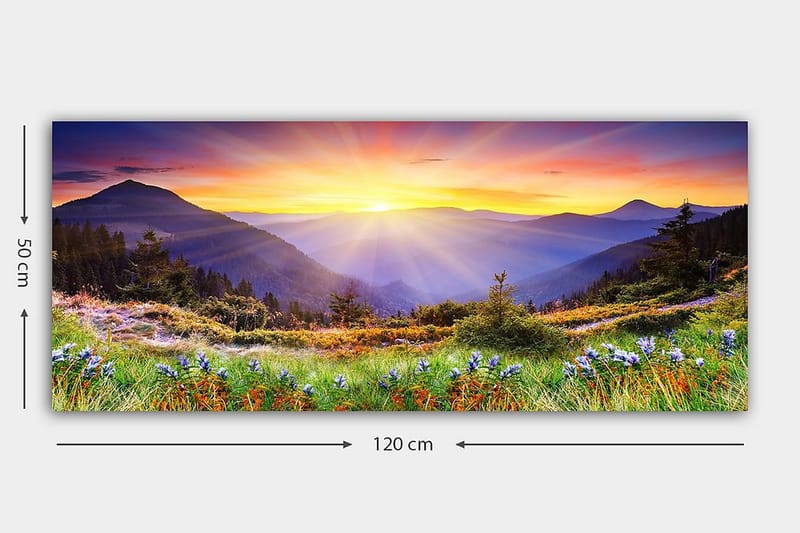 Canvasbillede YTY Landscape & Nature Flerfarvet - 120x50 cm - Boligtilbehør - Billeder & kunst - Billeder på lærred
