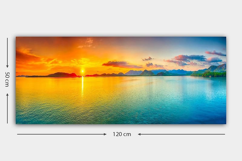 Canvasbillede YTY Landscape & Nature Flerfarvet - 120x50 cm - Boligtilbehør - Billeder & kunst - Billeder på lærred