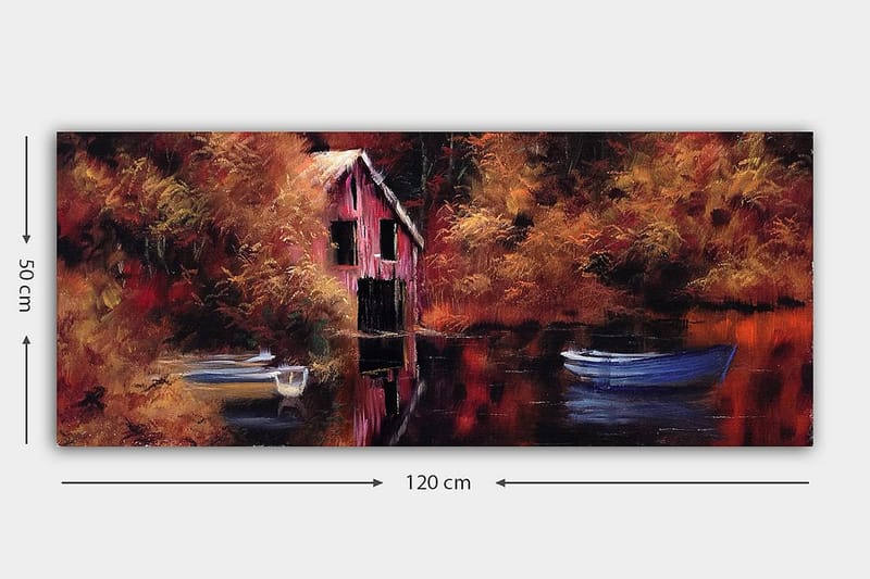 Canvasbillede YTY Landscape & Nature Flerfarvet - 120x50 cm - Billeder på lærred