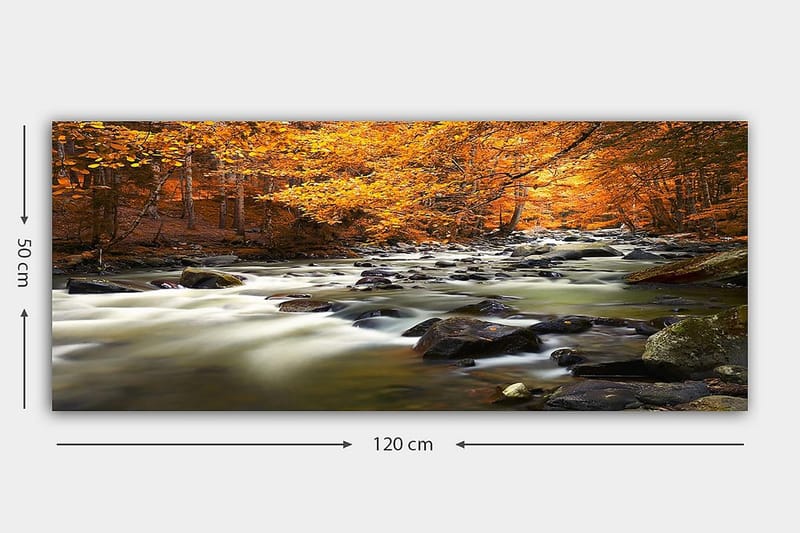 Canvasbillede YTY Landscape & Nature Flerfarvet - 120x50 cm - Boligtilbehør - Billeder & kunst - Billeder på lærred