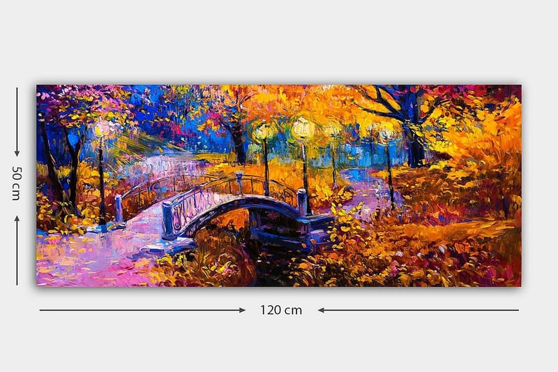 Canvasbillede YTY Landscape & Nature Flerfarvet - 120x50 cm - Boligtilbehør - Billeder & kunst - Billeder på lærred