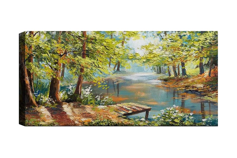 Canvasbillede YTY Landscape & Nature Flerfarvet - 120x50 cm - Boligtilbehør - Billeder & kunst - Billeder på lærred