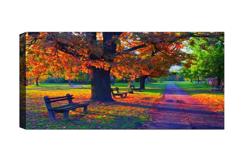 Canvasbillede YTY Landscape & Nature Flerfarvet - 120x50 cm - Boligtilbehør - Billeder & kunst - Billeder på lærred