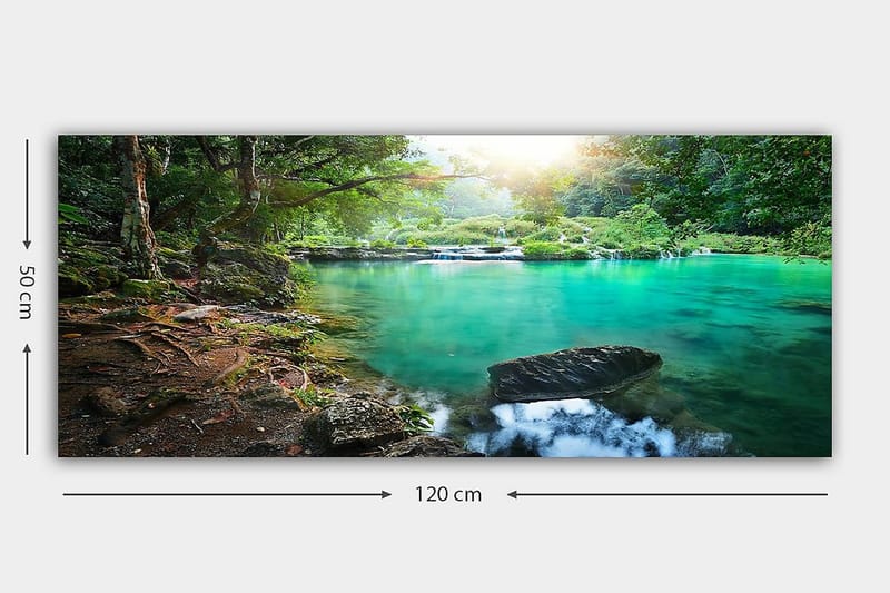 Canvasbillede YTY Landscape & Nature Flerfarvet - 120x50 cm - Boligtilbehør - Billeder & kunst - Billeder på lærred