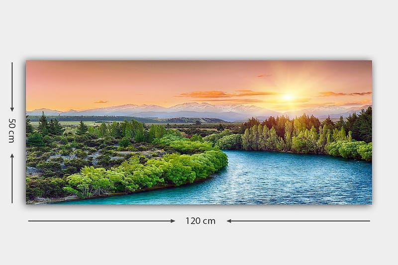 Canvasbillede YTY Landscape & Nature Flerfarvet - 120x50 cm - Boligtilbehør - Billeder & kunst - Billeder på lærred