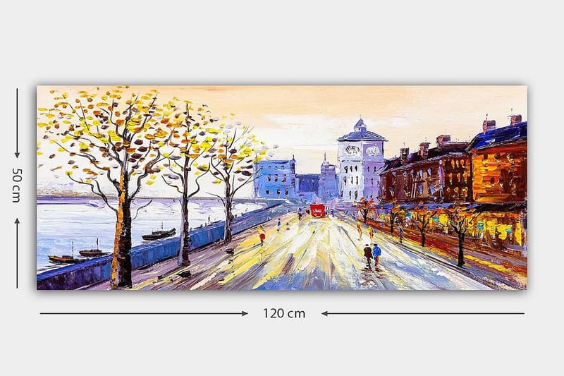 Canvasbillede YTY Landscape & Nature Flerfarvet - 120x50 cm - Boligtilbehør - Billeder & kunst - Billeder på lærred