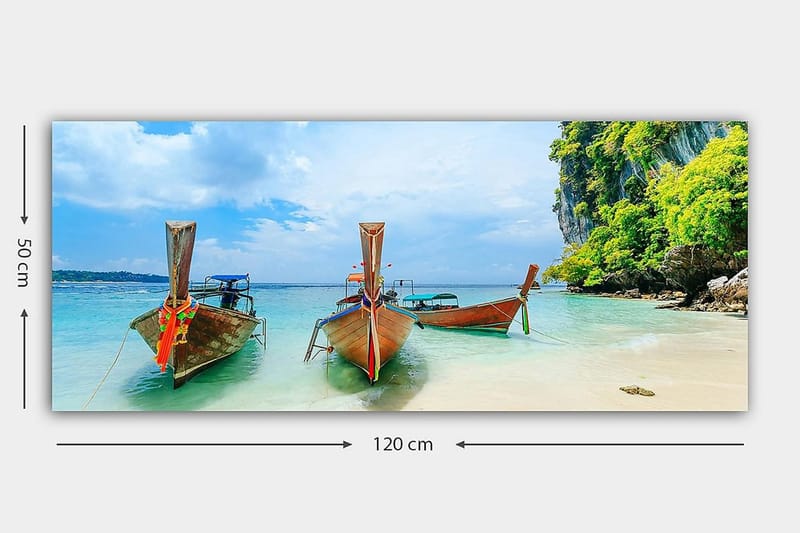 Canvasbillede YTY Landscape & Nature Flerfarvet - 120x50 cm - Boligtilbehør - Billeder & kunst - Billeder på lærred